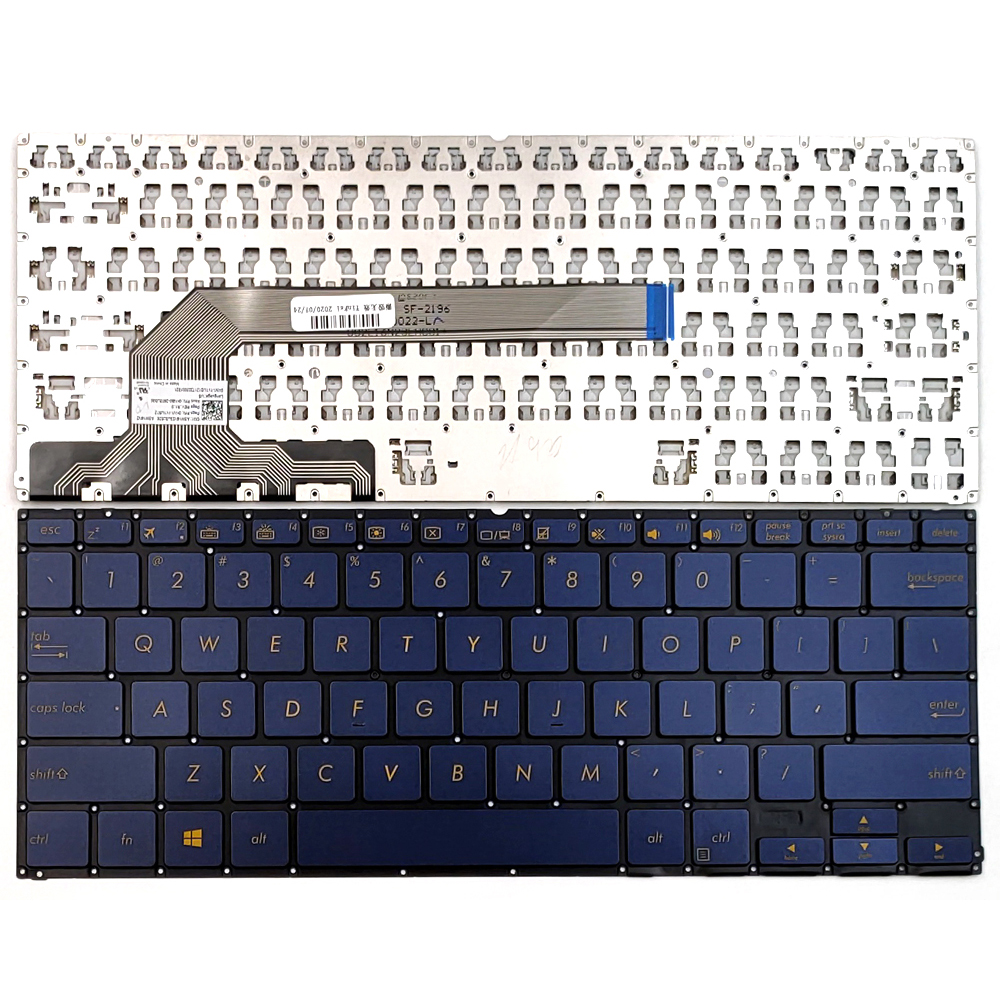 Original New Asus Zenbook Flip S UX370 UX370U UX370UA Series Keyboard US Blue Gold Print