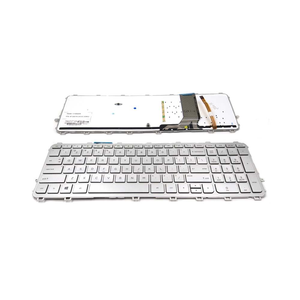 Original New HP Envy 15-J 17-J M7-J Series Laptop Keyboard US Silver With Backlit & Frame